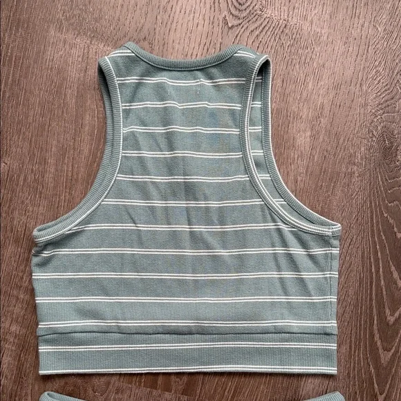 Colsie Teal Striped Pajama Set Medium - Picture 8 of 8